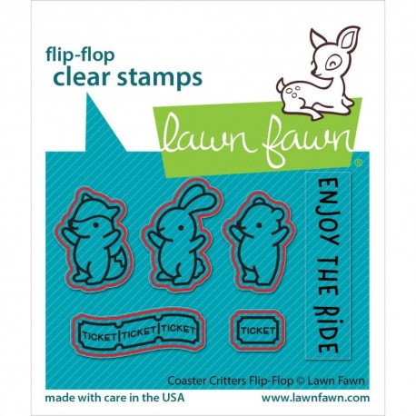 LAWN FAWN Coaster Critters Flip-Flop Cuts