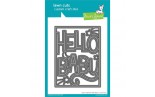 LAWN FAWN Giant Outlined Hello Baby Cuts