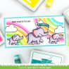 Lawn Fawn Corner Rainbow Background Stencil 2pz
