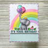 Lawn Fawn Corner Rainbow Background Stencil 2pz
