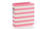 6x8 SN@P! Designer Binder Pink Stripe