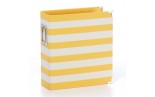 6x8 SN@P! Designer Binder Yellow Stripe