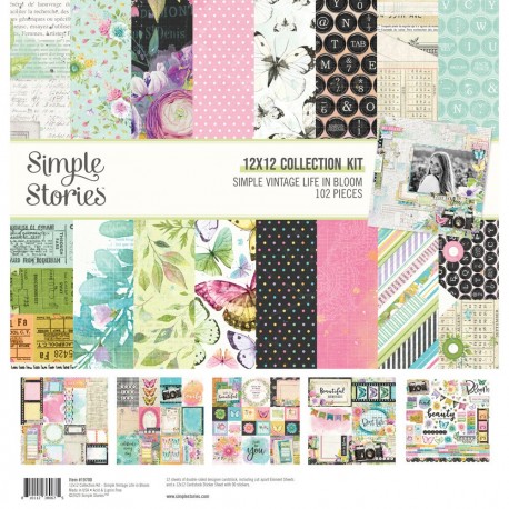 Simple Stories Simple Vintage Life in Bloom Collection Kit 30x30cm