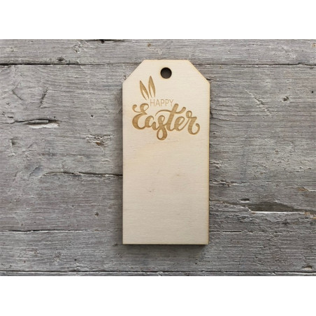 TAG in LEGNO HAPPY EASTER