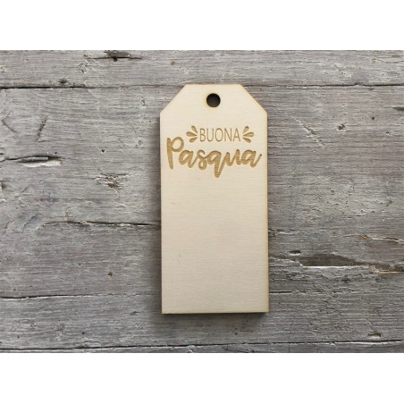 TAG in LEGNO BUONA PASQUA
