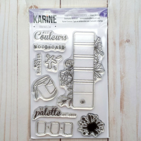 Les Ateliers de Karine Rainbow Ma palette Clear Stamp