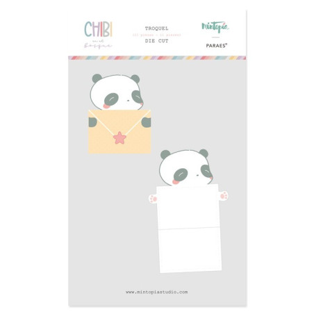 Mintopia Fustella CARD PANDA CHIBI EN EL BOSQUE