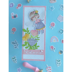SET TIMBRO + FUSTELLA Mintopia HADA 4 CHIBI EN EL BOSQUE
