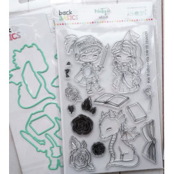 SET TIMBRO + FUSTELLA Mintopia LA PRINCESA Y EL DRAGÓN BACK TO BASICS