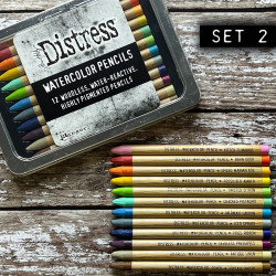 Ranger Tim Holtz Distress Watercolor Pencils 12 pc Kit 2