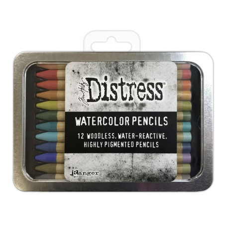Ranger Tim Holtz Distress Watercolor Pencils 12 pc Kit 3