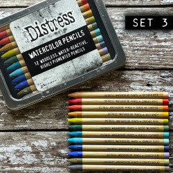 Ranger Tim Holtz Distress Watercolor Pencils 12 pc Kit 3
