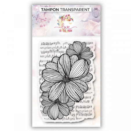 Love In The Moon Clear Stamp Giant Flower