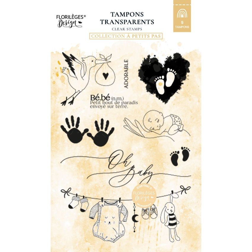 23 TIMBRI ACRILICI TRASPARENTI STAMP A TEMA DOLCETTI SET SCRAPBOOKING 18X14  CM - RomaLab