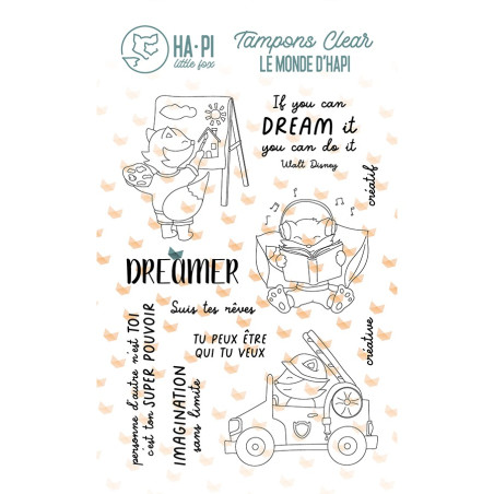 HA-PI Little Fox LE MONDE D'HAPI Dreamer Clear Stamp