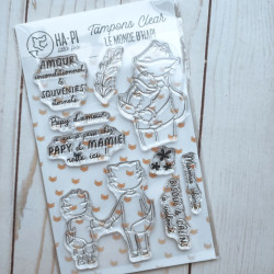 HA-PI Little Fox LE MONDE D'HAPI Chez Papy et Mamie Clear Stamp