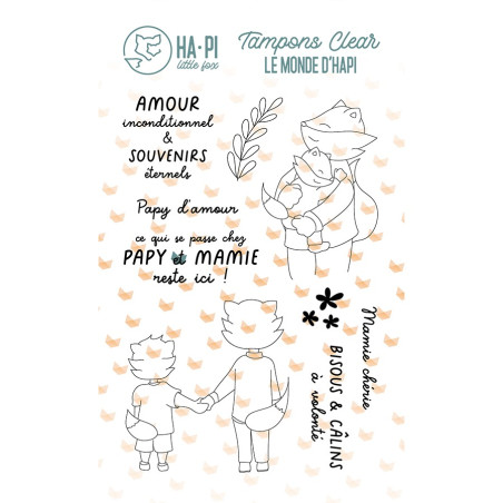 HA-PI Little Fox LE MONDE D'HAPI Chez Papy et Mamie Clear Stamp