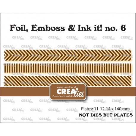 Crealies Foil, Emboss & Ink it Plates no. 06 Strips A