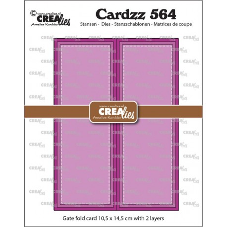 Crealies Cardzz no. 564 Gatefold Rectangle Card