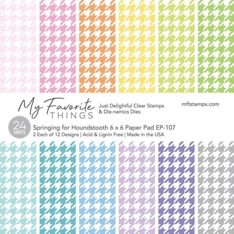 My Favorite Things Springing for Houndstooth Paper Pad 15x15cm