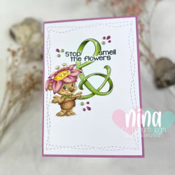 C.C. Design Potted Animals Clear Stamp