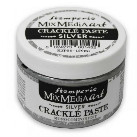 Stamperia Mixed Media Art Crackle Paste SILVER 150ml