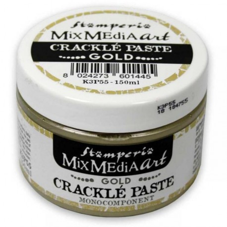 Stamperia Mixed Media Art Crackle Paste Gold 150ml