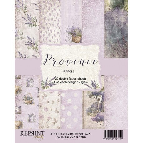 Reprint Provence Paper Pack 15x15cm