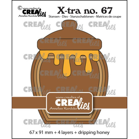 Crealies Xtra no. 67 Honey Pot