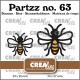 Crealies Partzz no. 63 Bees Small and Medium