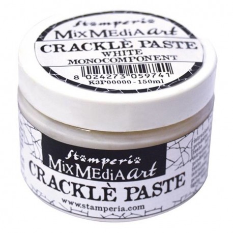 Stamperia Mixed Media Art Crackle Paste WHITE 150ml