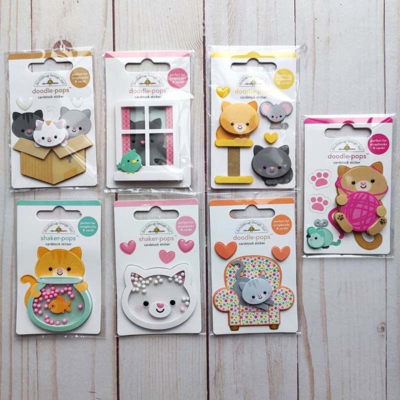 Doodlebug Design Inc. - Pretty Kitty - Doodle-Pops - Playful Pals