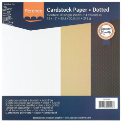 Florence Cardstock Paper Dotted 30x30cm 216gsm x20