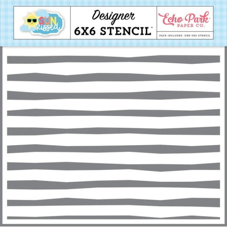 Echo Park Life Is Sweet Stripes Designer Stencil