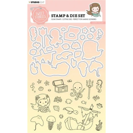 StudioLight Essentials Stamp & Cutting Die Under The Sea