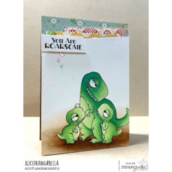Stamping Bella Oddball Mama Dino & Her Babies Cling Stamp