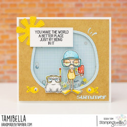 Stamping Bella Mini Oddball Swimmer & Pug Cling Stamp