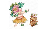 Stamping Bella Summer Bundle Girl & Puppy Hula Dance Cling Stamp