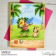 Stamping Bella Summer Bundle Girl & Puppy Hula Dance Cling Stamp