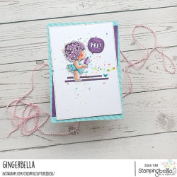 Stamping Bella Summer Bundle Girl In Swimcap & Puppy Cling Stamp