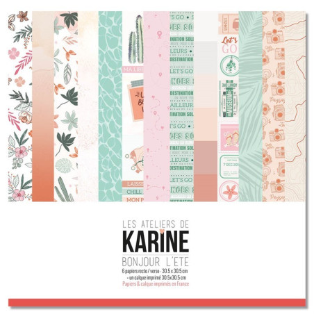 Les Ateliers de Karine Bonjour l'été Collection 30x30cm