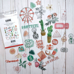 Les Ateliers de Karine Bonjour l'été VELLUM Die Cuts 35pz