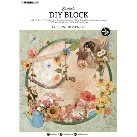 StudioLight Essentials DIY Aged Wildflowers Nr.45 A4