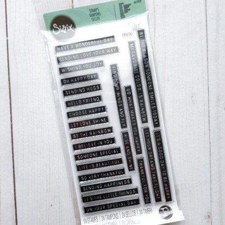 Sizzix Clear Stamps Set 24PK - Good Vibes 3 665909