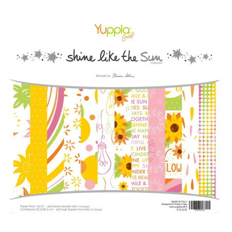 YupplaCraft Paper Pack 30x30cm - SHINE LIKE THE SUN