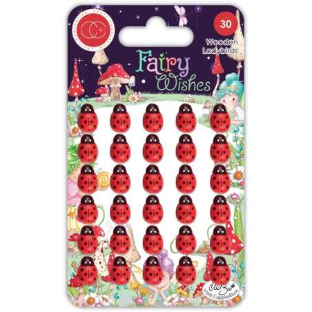 Craft Consortium Fairy Wishes Wooden Ladybirds