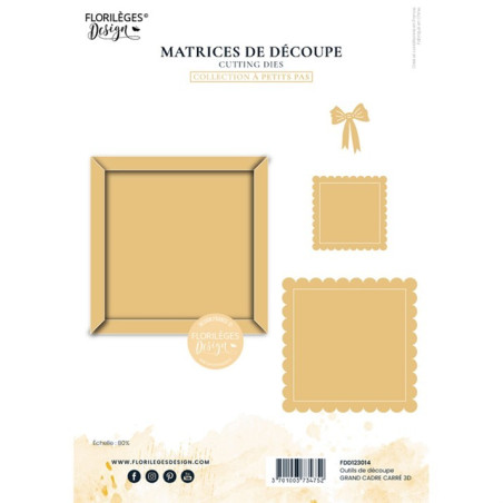Florileges Fustella GRAND CADRE CARRÉ 3D - CORNICE 3d