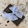 Old Fashion Ribbon Silk Chiffon Light Blue