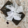 Old Fashion Ribbon Silk Chiffon White
