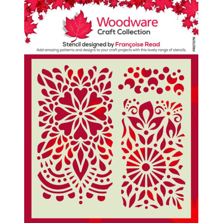 Woodware Stencil Floral Panels